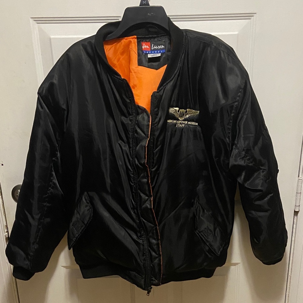 Luxire Black and Orange Bomber Jacket